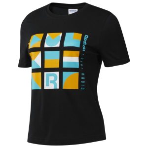 Reebok Gigi T Shirt Damen - Schwarz - DE 051-JSV